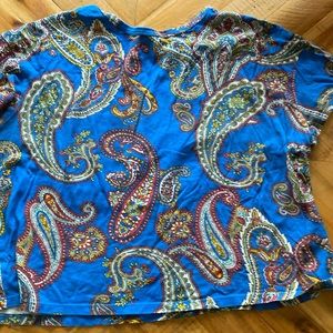 Zara boxy paisley crop tee